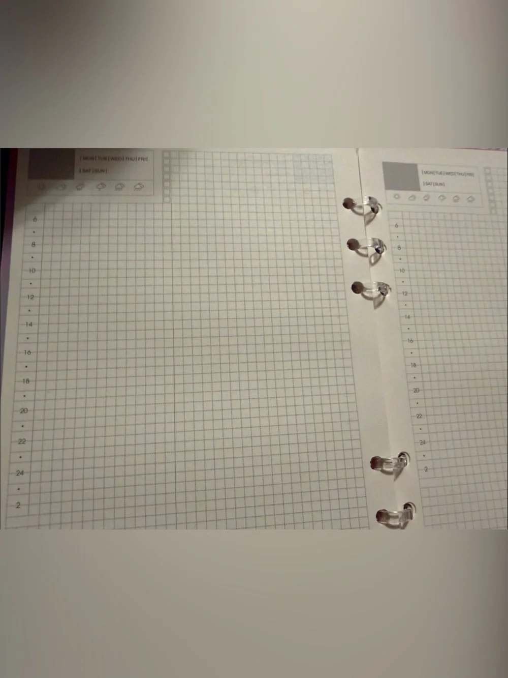 Graph Paper Refillable Planner Insert - Grid Pages - Picture 2 of 3